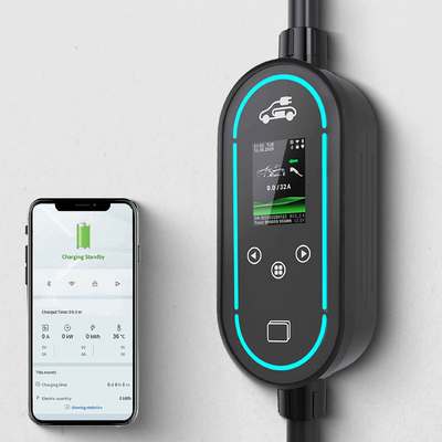 구입하다 7.36kW 32A 휴대용 전기차 충전기 (Type B RCD 및 LCD 디스플레이 포함) 온라인 제품