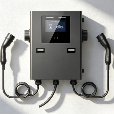 주문 상업용 IP55 2*22kW 월박스 충전기 듀얼 건 월박스 온라인 제품