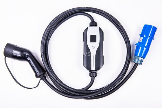 주문 IEC309 CEE 플러그가 있는 유형 1 및 유형 2 16A 휴대용 EV 충전기 온라인 제품