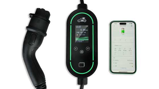 좋은 가격 7kW Portable EV Charger with 2.4-inch LCD Screen 5m Charging Cable and Flame Retardant PC Material 온라인으로