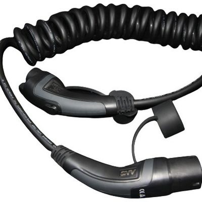좋은 가격 16A 1 단계 3.6kW 검정색 / 회색 종류 1이 케이블을 고발하는 2 열 가소성 폴리우레탄 수지 ev 충전 케이블 / 나선형 ev를 타이핑합니다 온라인으로